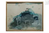 Sans titre by Michel Potage, 1987, Huile sur papier, sold Apr 2022