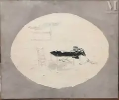 La table pleine de graisse de phoque by Michel Potage, 1991, Huile sur toile, sold Apr 2022