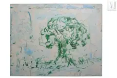 L'aile for the roots n°18 by Michel Potage, 1995, Huile sur toile, sold Apr 2022