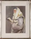 Le rabbin by Victor Sarfati, Aquarelle, sold Apr 2022