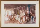 Scène de rue by Mahmoud Sehili, Aquarelle, sold Apr 2022
