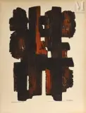 Eau-forte IX by Pierre Soulages, 1957, Eau-forte sur vélin de Rives, épreuve d'artiste, sold Apr 2022