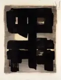 Lithographie n°1 by Pierre Soulages, 1957, Lithographie en couleurs, épreuve, sold Apr 2022