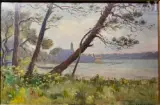 Concarneau by Maurice Dainville, Huile sur bois, sold Mar 2022