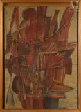Sans titre by Roger Edgar Gillet, 1958, Huile sur toile, sold Mar 2022