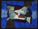 Composition by Francis Bott, 1959, Pastel sur papier, sold Mar 2022