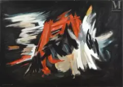 Nuit solsticiale by James Pichette, 1959, Huile sur toile, sold Mar 2022