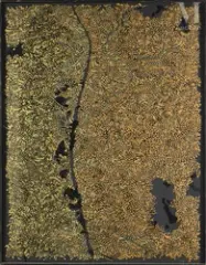 As if by Claire Falkenstein, 1962, Huile et peinture dorée sur toile, sold Mar 2022