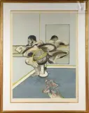 Man Writing Reflected in a Mirror (1977) by Francis Bacon, Lithographie en couleurs, épreuve portant une trace de, sold Mar 2022