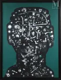 Hommage à Ray Charles by Ladislas Kijno, 1967, Acrylique sur toile, sold Mar 2022