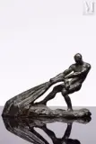Tireur de filet by Alexandre Ouline, Bronze à patine brune, sold Feb 2022