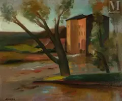 Les Albarèdes à Montauban by Georges Merkel, Huile sur toile, sold Feb 2022