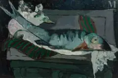 Nature morte au poisson by Jacques Chapiro, Huile sur toile, sold Feb 2022
