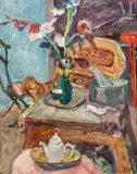Nature morte à la théière by Vladimir Naïditch, Huile sur toile, sold Feb 2022