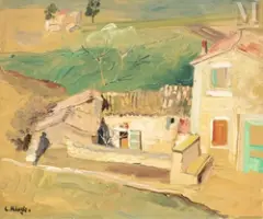 Paysage de campagne by Constantine Kluge, Huile sur toile, sold Feb 2022