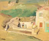 Paysage de campagne by Constantine Kluge, Huile sur toile, sold Feb 2022