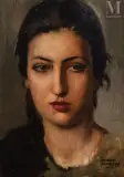 Portrait de femme by Serge Ivanoff, Huile sur toile, sold Feb 2022