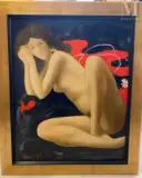 La grâce by Alain Bonnefoit, Huile sur toile, sold Dec 2021