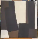 Composition by Nicolas Carrega, Huile sur toile, sold Dec 2021