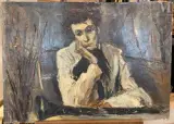 Portrait de femme by Gabriel Dauchot, Huile sur toile, sold Dec 2021