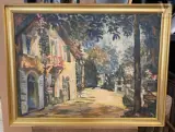 Maison fleurie by Pierre Jean Dumont, Huile sur toile d'origine, sold Dec 2021
