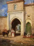 L'entrée du palais by Addison Thomas Millar, Huile sur toile d'origine, sold Dec 2021