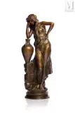 Rebecca by Friedrich Goldscheider, Épreuve en bronze patiné brun nuancé et partiellement doré, sold Dec 2021
