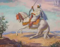 Cavalier by Louis Endres, Gouache, sold Dec 2021