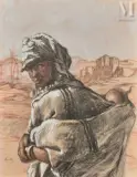Mère et son enfant by Henry Pontoy, Craie noire, sanguine, et rehauts de gouache blanche, sold Dec 2021