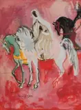 Le Pacha à dos de cheval by Hassan El Glaoui, Gouache, sold Dec 2021