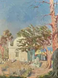 Le jardin de Marabout à Alger by Roger Bernet, Huile sur panneau, sold Dec 2021