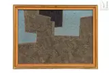 Composition by Jean Leppien, 1960, Huile sur toile, sold Dec 2021