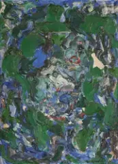 Composition by Alexandre Istrati, 1957, Huile sur toile, sold Dec 2021