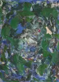 Composition by Alexandre Istrati, 1957, Huile sur toile, sold Dec 2021