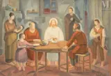 Les disciples d’Emmaüs, vers 1921-1922 by Jules Oury dit Marcel-Lenoir, Huile sur toile d'origine, sold Nov 2021