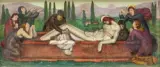 Mise au tombeau, datée 1921 by Jules Oury dit Marcel-Lenoir, Huile sur papier marouflée sur toile, sold Nov 2021
