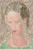 Jeune femme pensive, 1906-1909 by Jules Oury dit Marcel-Lenoir, Pastel, sold Nov 2021