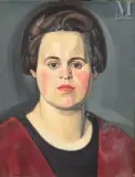 Portrait de Madeleine, future épouse de l’artiste by Jules Oury dit Marcel-Lenoir, 1918, Huile sur toile, sold Nov 2021