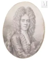 Portrait d’homme en buste by Thomas Forster, Crayon noir et estompe sur vélin, sold Nov 2021
