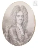 Portrait d’homme en buste by Thomas Forster, Crayon noir et estompe sur vélin, sold Nov 2021