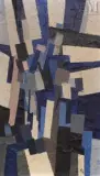 Composition by Jean Signovert, 1959, Huile sur toile, sold Nov 2021