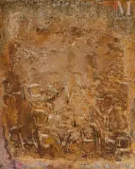 Hommage à Denys Chevalier, by Théo Kerg, Huile et sable sur carton, sold Nov 2021