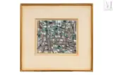 Composition by Hans Seiler, 1957, Gouache sur papier, sold Nov 2021