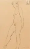 Nu de femme by Maurice Mendjizky, Crayon sur papier, sold Nov 2021