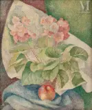 Bouquet de fleurs et pommes by Marie Vorobieff, Huile sur toile, sold Nov 2021