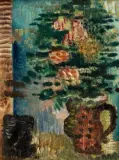 Bouquet de fleurs, circa 1930 by Sigismond Olesiewicz dit Jean Olin, Huile sur toile, sold Nov 2021