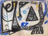 Sans titre by Jean-Michel Atlan, 1954, Pastel sur papier, sold Jun 2021