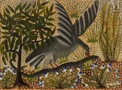 Sans titre by Pilipili Mulongoy, Gouache sur papier, sold Jun 2021