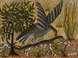 Sans titre by Pilipili Mulongoy, Gouache sur papier, sold Jun 2021