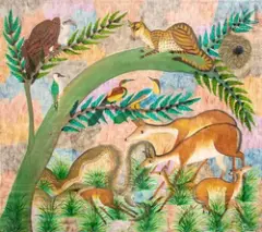 Témoins impuissants by Pilipili Mulongoy, Huile sur toile, sold Jun 2021